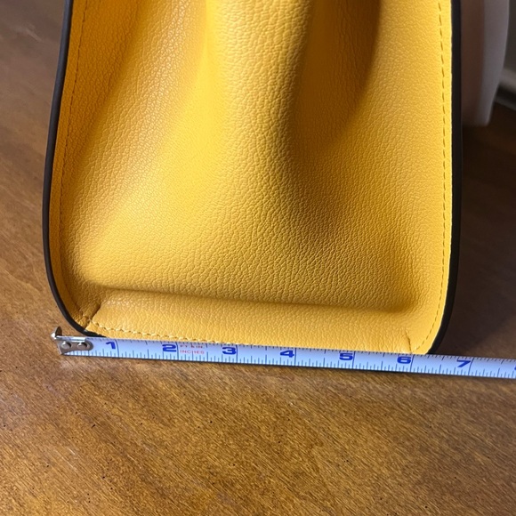 Michael Kors Hamilton Medium Top Zip Colorful Golden Rod Leather Satchel NWT - Picture 12 of 12